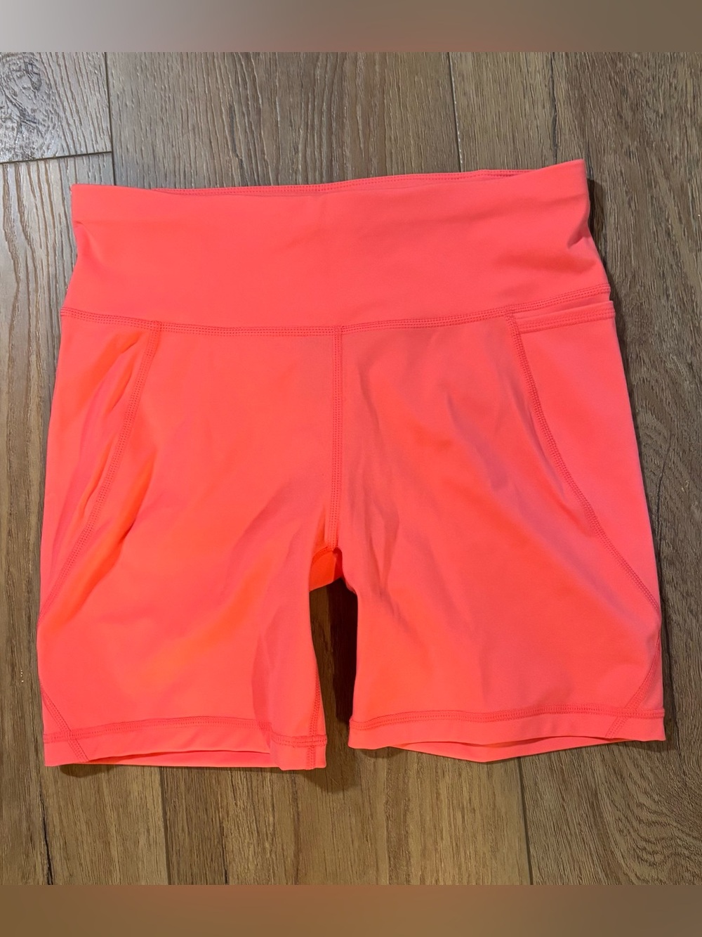 Sweaty Betty Neon Coral Bike Shorts